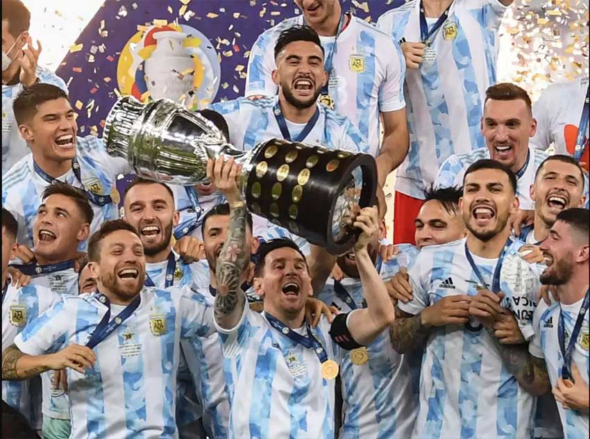 فیلم کامل جشن قهرمانی آرژانتین در فینالیسیما 2022 (جام قهرمانی اروپا و آمریکای جنوبی) 